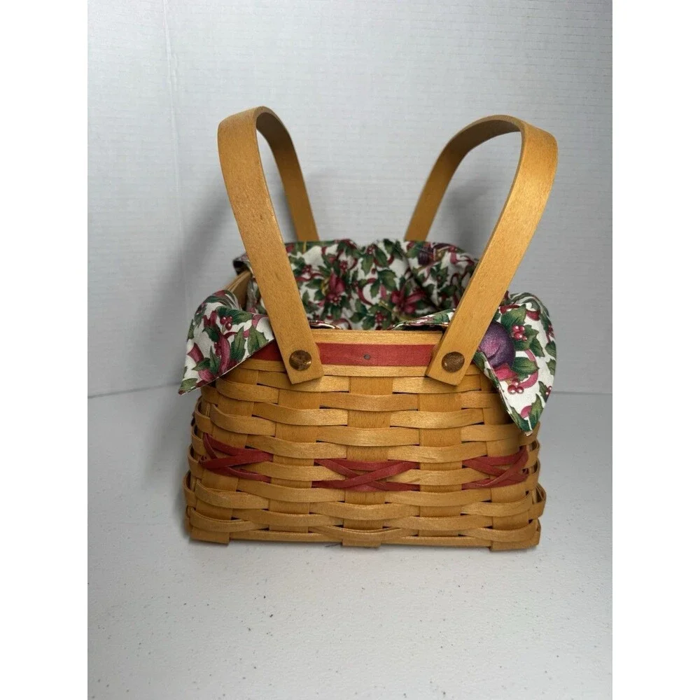 Longaberger Christmas Collection 2000 Deck The Halls Basket Combo With Liner